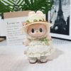 Labubu Lace Dress & Straw Hat Outfit – Handmade Clothes for 17CM/6.7IN Dolls