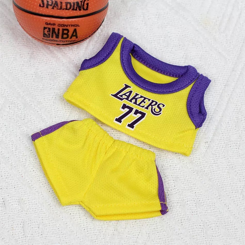 Labubu Lakers #77 Basketball Jersey Set – Handmade Sports Outfit for 17CM/6.7IN Dolls