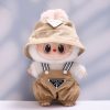 Labubu Overalls & Triangle Hat Outfit – Handmade Set for 17CM/6.7IN Dolls