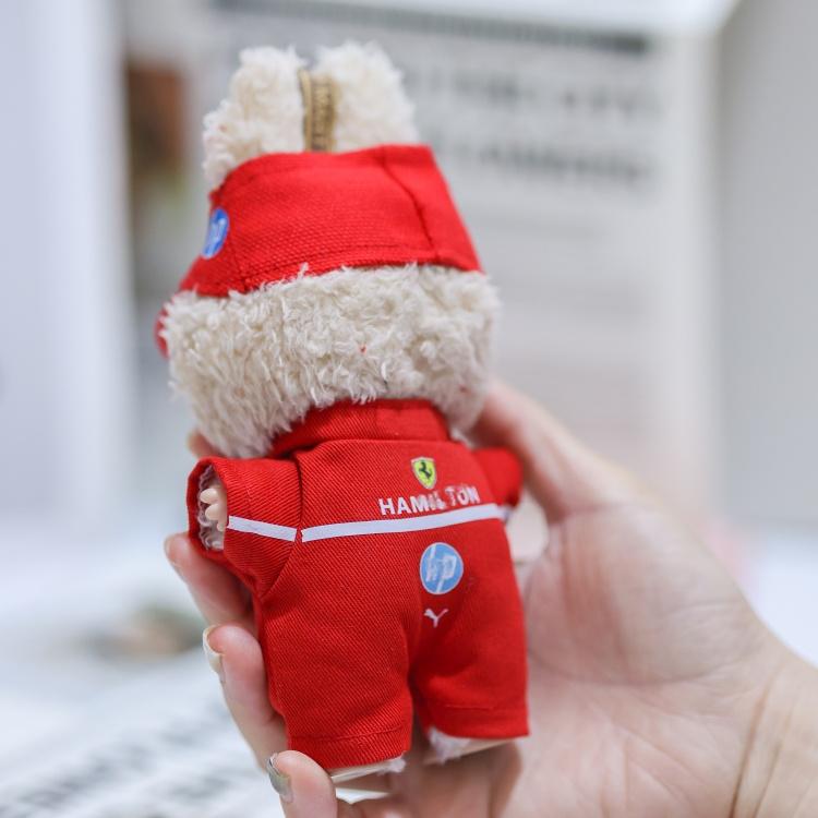 Labubu Red F1 Racing Suit Outfit – Handmade Clothes Set with Cap & Shoes for 17CM Dolls
