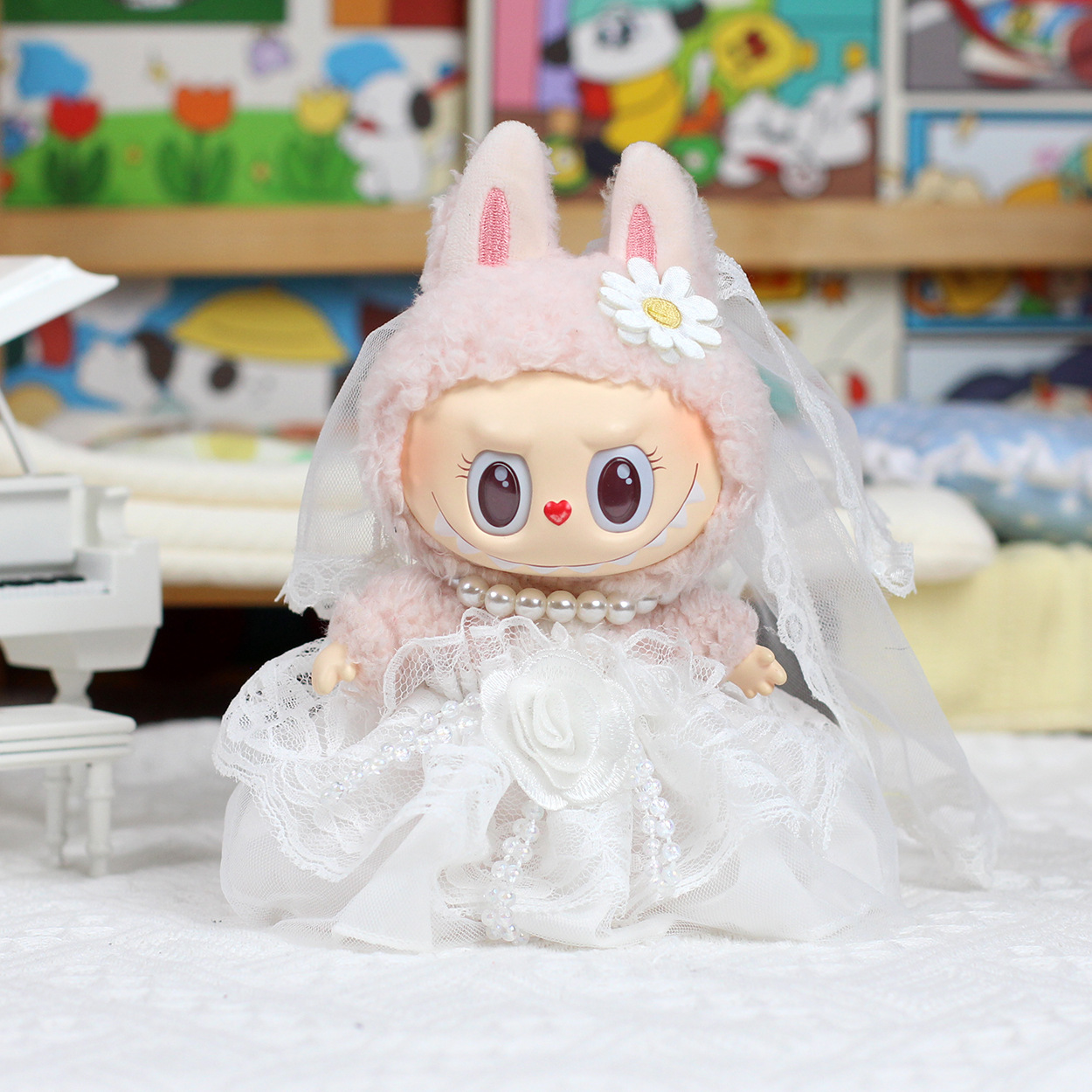 Labubu Wedding Outfit Set – Bride & Groom Styles for 17CM/6.7IN Dolls