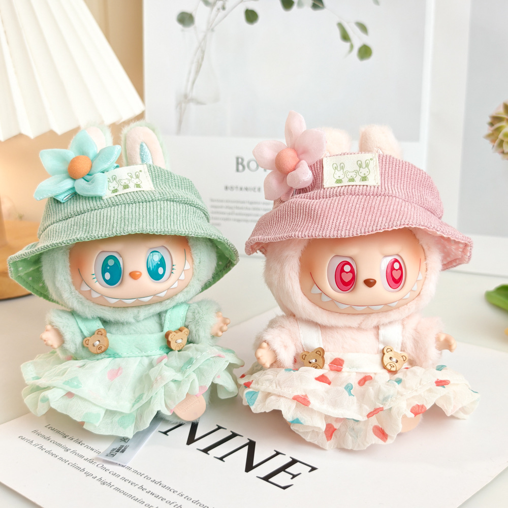 Labubu Heart Print Dress Set