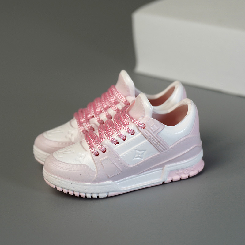 Labubu LV-Inspired Sneakers – Handmade Luxury Shoes for 17CM/6.7IN Dolls