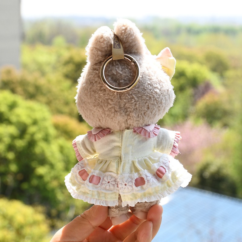 Handmade Embroidered Labubu Tulip Dress Set